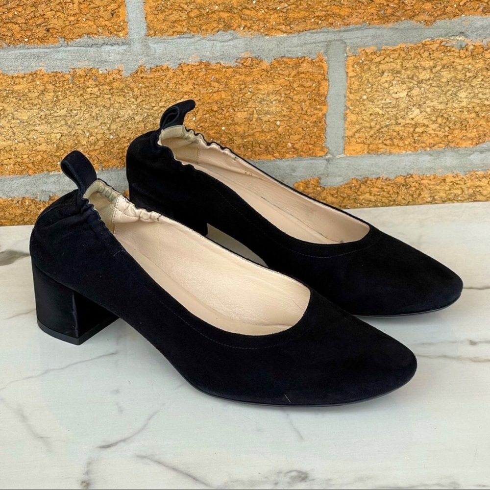 Everlane Black Suede Day Heel size 9